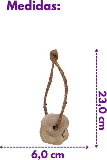 Brinquedo Sustentável Amicus Coconut Wood com Alça Marrom para Cães - Tam. Único