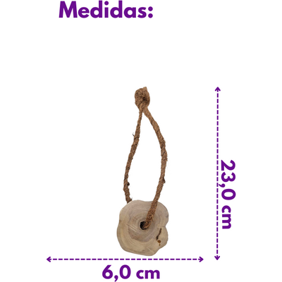 Brinquedo Sustentável Amicus Coconut Wood com Alça Marrom para Cães