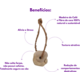 Brinquedo Sustentável Amicus Coconut Wood com Alça Marrom para Cães