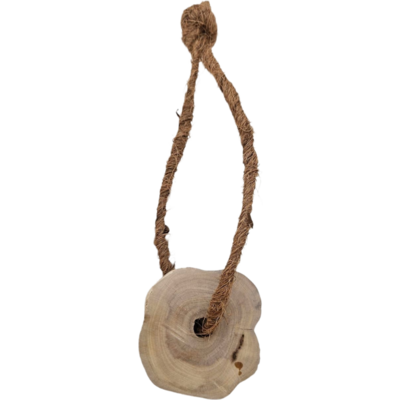 Brinquedo Sustentável Amicus Coconut Wood com Alça Marrom para Cães