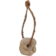 Brinquedo Sustentável Amicus Coconut Wood com Alça Marrom para Cães - Tam. Único