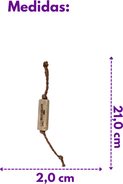 Brinquedo Sustentável Amicus Coconut Wood Bone Marrom para Cães - Tam. Único