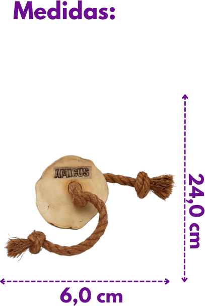Brinquedo Sustentável Amicus Coconut Wood Disco Marrom para Cães - Tam. Único