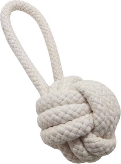 Brinquedo Sustentável Amicus Corda Loop Branco para Cães - Tam. Único