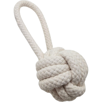 Brinquedo Sustentável Amicus Corda Loop Branco para Cães