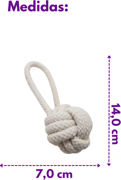 Brinquedo Sustentável Amicus Corda Loop Branco para Cães - Tam. Único