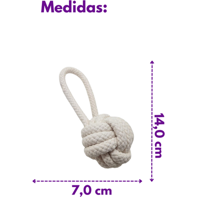 Brinquedo Sustentável Amicus Corda Loop Branco para Cães