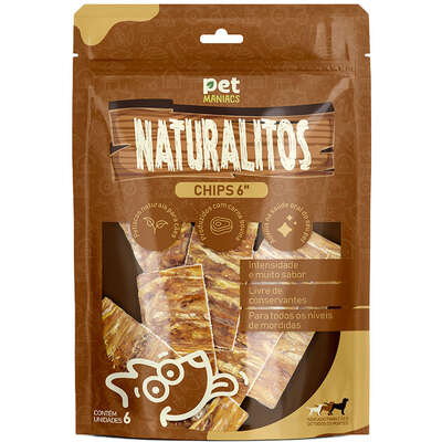 Petisco Pet Maniacs Naturalitos Chips 6" para Cães