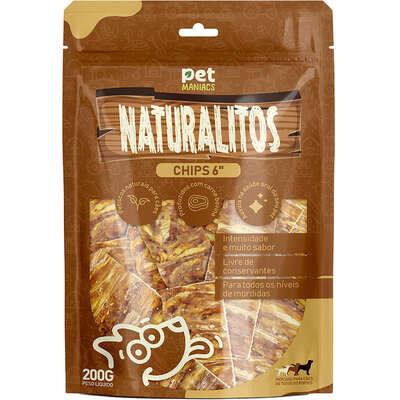 Petisco Pet Maniacs Naturalitos Chips 6" para Cães