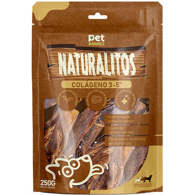 Petisco Pet Maniacs Naturalitos Colágeno 3-5" para Cães