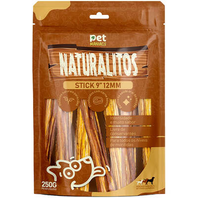 Petisco Pet Maniacs Naturalitos Stick 9" 12 mm para Cães