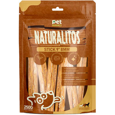 Petisco Pet Maniacs Naturalitos Stick 9" 8 mm para Cães