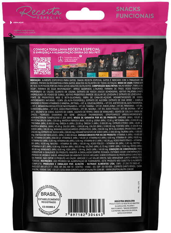 Petisco Alinutri Funcional Receita Especial para Gatos - 40 g