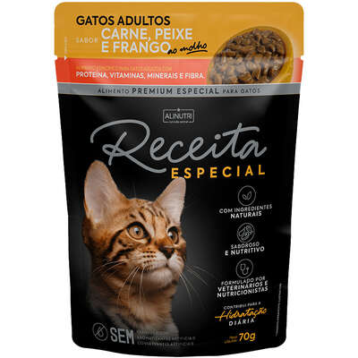 Ração Úmida Alinutri Receita Especial para Gatos Adultos