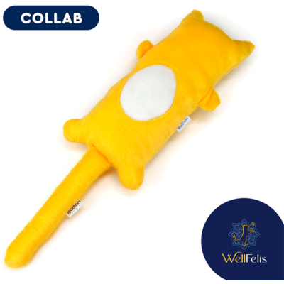 Brinquedo Pelúcia Gatton Cat Combat com Catnip Orgânico Amarelo para Gatos