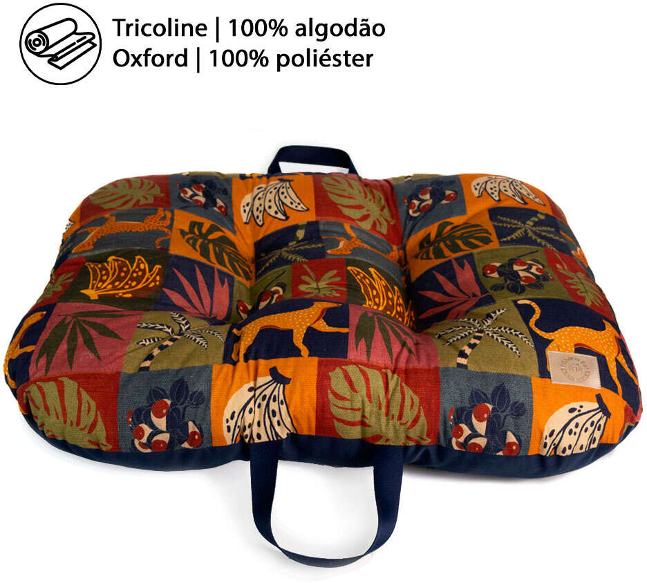 Almofada Fábrica Pet Com Alça Pantanal para Cães e Gatos - Tam. Único