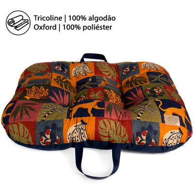 Almofada Fábrica Pet Com Alça Pantanal para Cães e Gatos