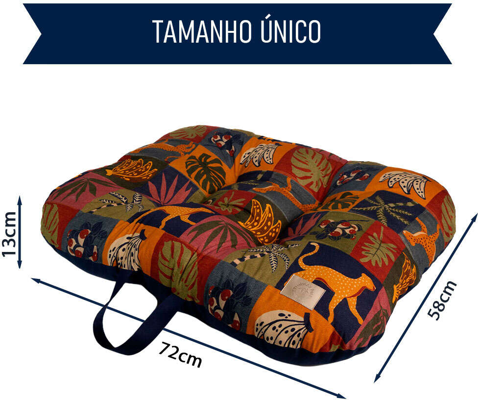 Almofada Fábrica Pet Com Alça Pantanal para Cães e Gatos - Tam. Único
