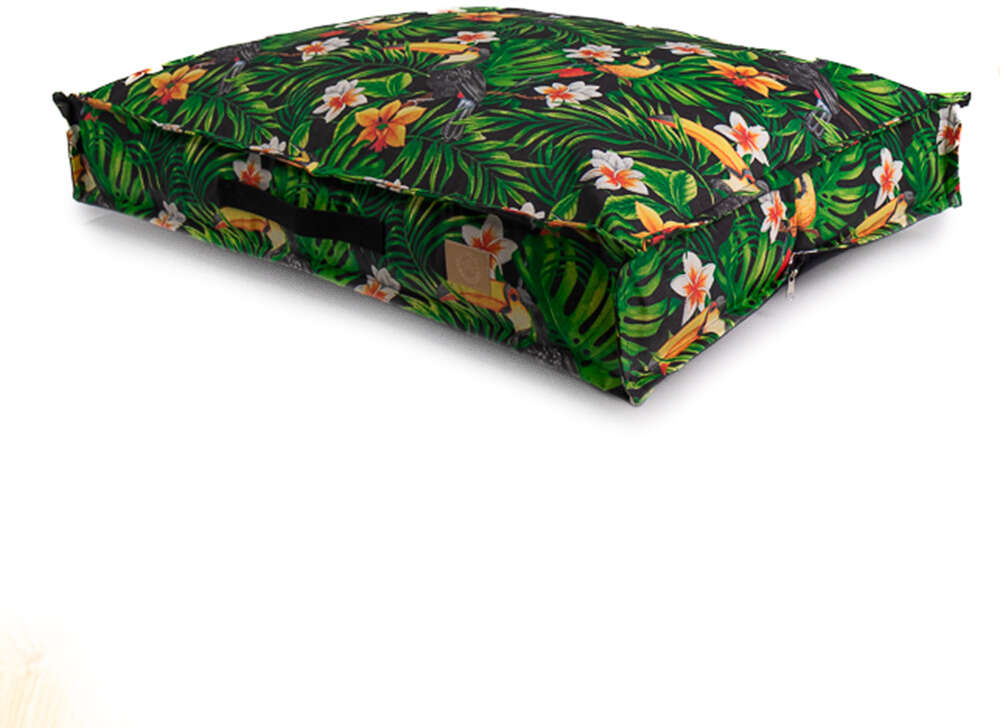 Almofada Fábrica Pet Futon Impermeável Floresta Verde para Cães e Gatos - Tam. Único