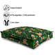 Almofada Fábrica Pet Futon Impermeável Floresta Verde para Cães e Gatos