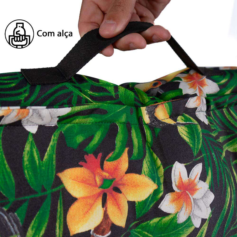 Almofada Fábrica Pet Futon Impermeável Floresta Verde para Cães e Gatos - Tam. Único