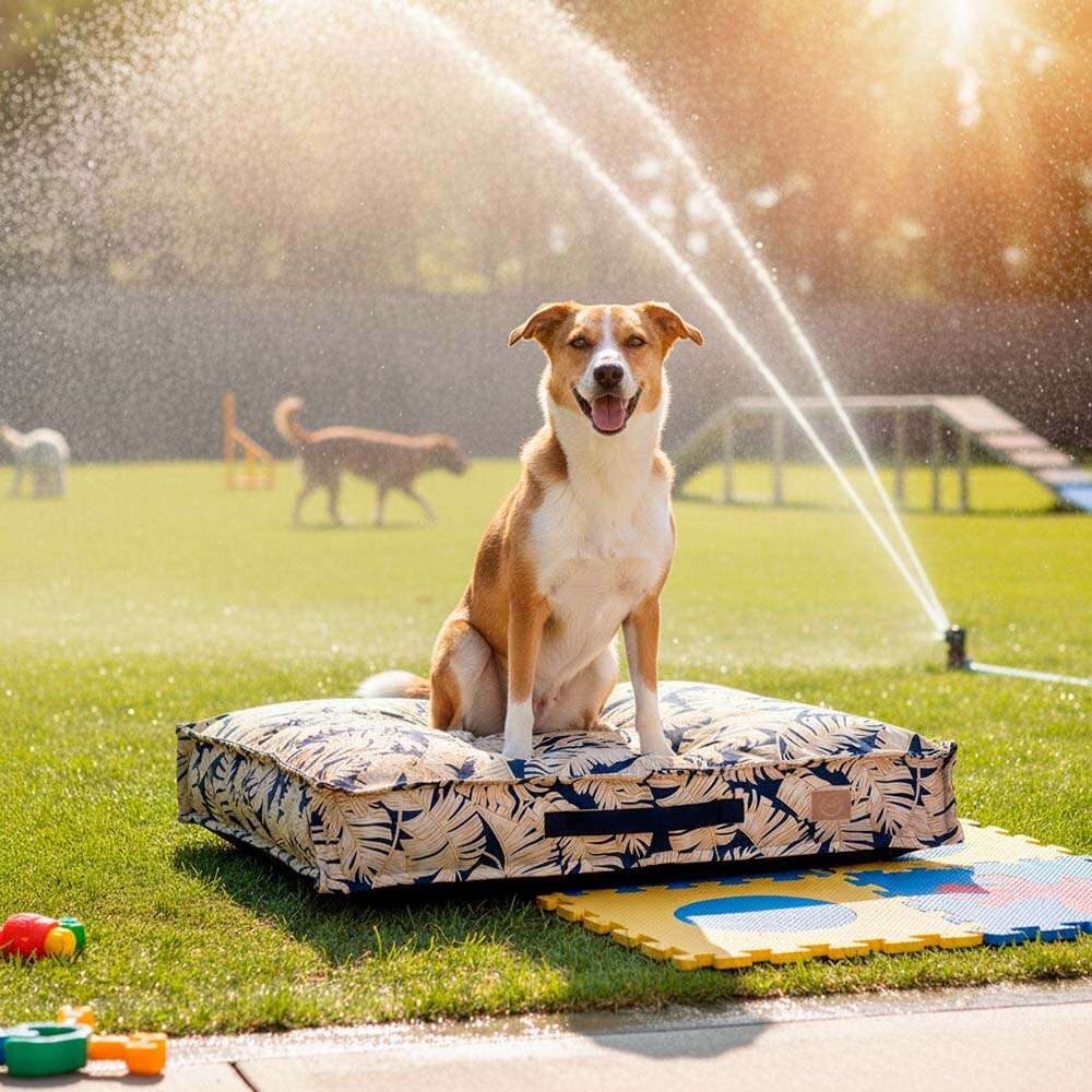 Almofada Fábrica Pet Futon Impermeável Folha para Cães e Gatos - Tam. Único