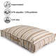 Almofada Fábrica Pet Futon Impermeável Listra Cáqui para Cães e Gatos