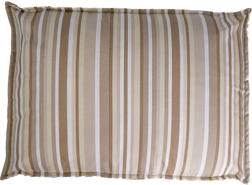 Almofada Fábrica Pet Futon Impermeável Listra Cáqui para Cães e Gatos - Tam. Único