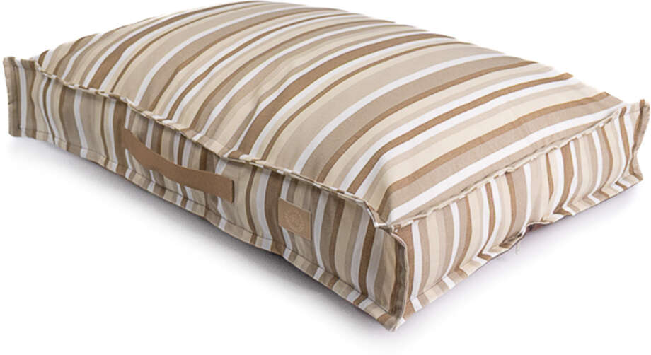 Almofada Fábrica Pet Futon Impermeável Listra Cáqui para Cães e Gatos - Tam. Único