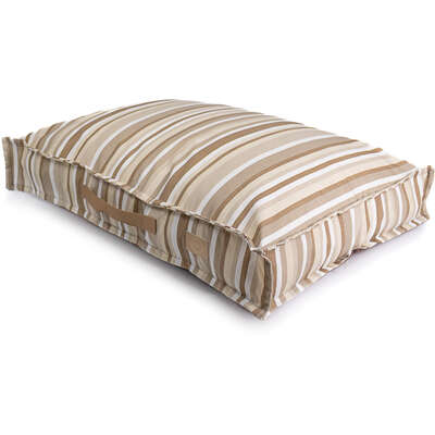 Almofada Fábrica Pet Futon Impermeável Listra Cáqui para Cães e Gatos