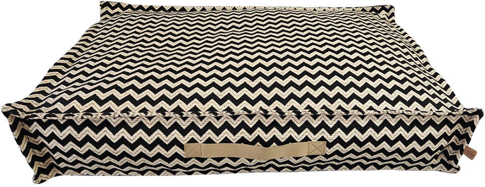 Almofada Fábrica Pet Futon Missoni Preta para Cães e Gatos - Tam. Único