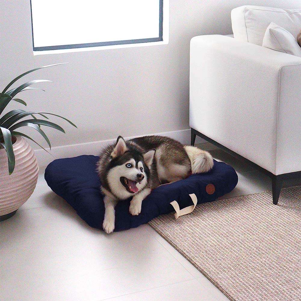 Almofada Fábrica Pet London Azul para Cães e Gatos - Tam. M