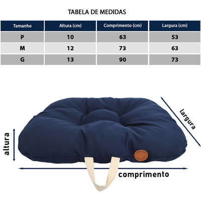 Almofada Fábrica Pet London Azul para Cães e Gatos