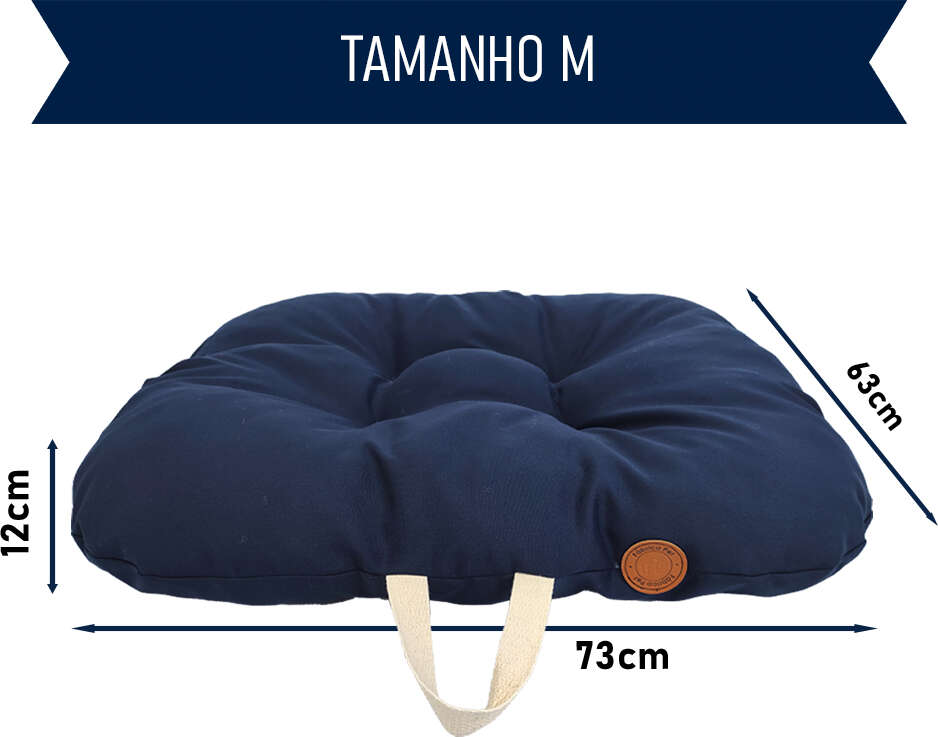 Almofada Fábrica Pet London Azul para Cães e Gatos - Tam. M