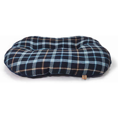 Almofada Fábrica Pet Vic Xadrez Azul para Cães e Gatos