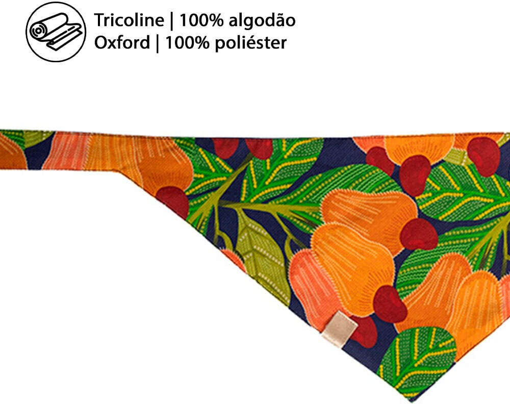 Bandana Fábrica Pet Cajú para Cães e Gatos - Tam. Único