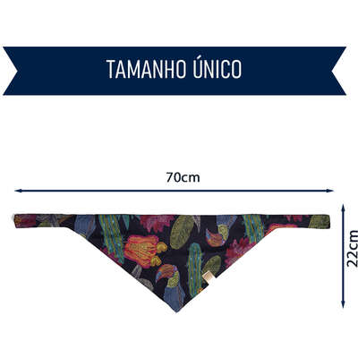 Bandana Fábrica Pet Flor Noturna para Cães e Gatos