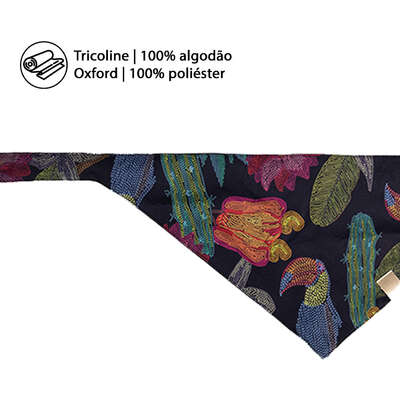 Bandana Fábrica Pet Flor Noturna para Cães e Gatos