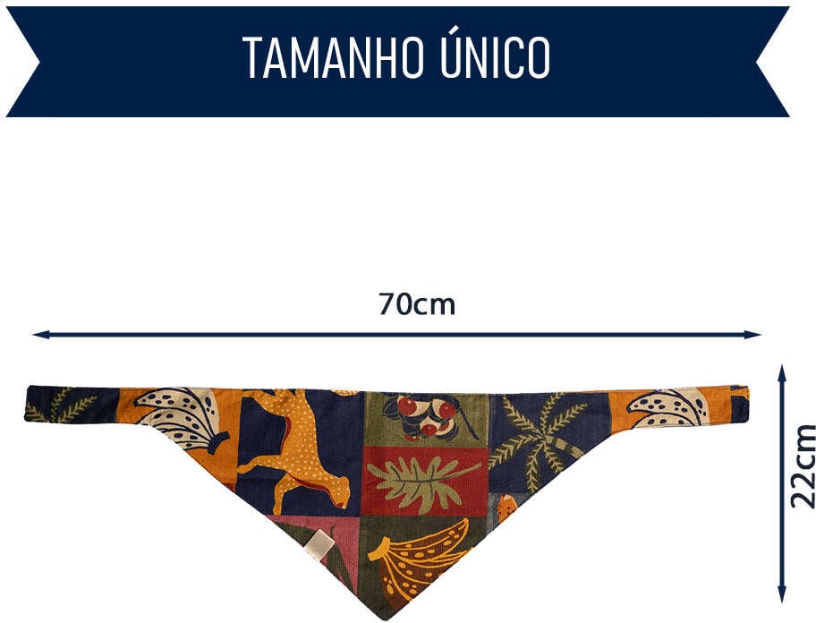 Bandana Fábrica Pet Pantanal para Cães e Gatos - Tam. Único