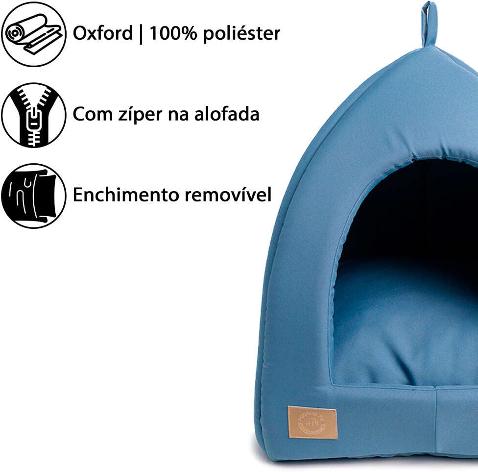 Bolsa de Transporte Aberta Granada Fábrica Pet Azul para Cães e Gatos - Tam. G