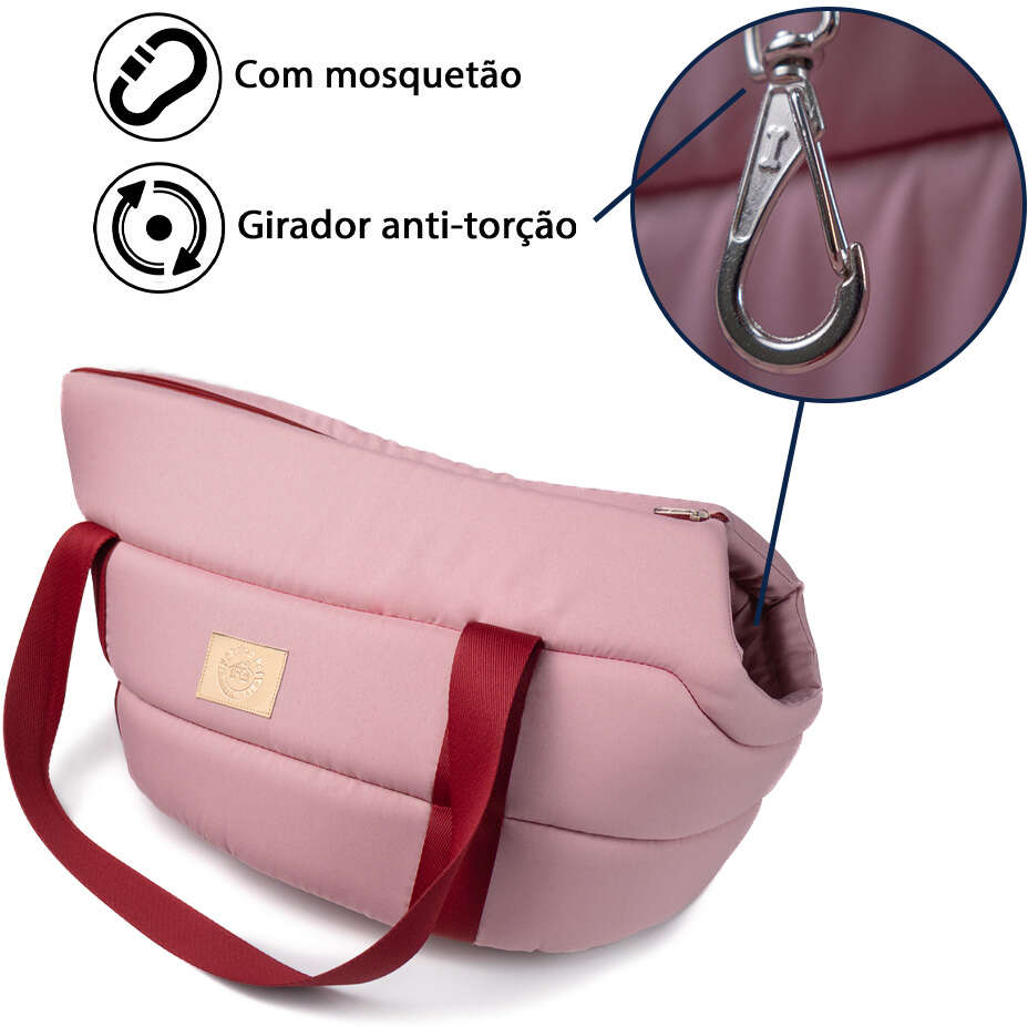 Bolsa de Transporte Aberta Granada Fábrica Pet Rosé para Cães e Gatos - Tam. G