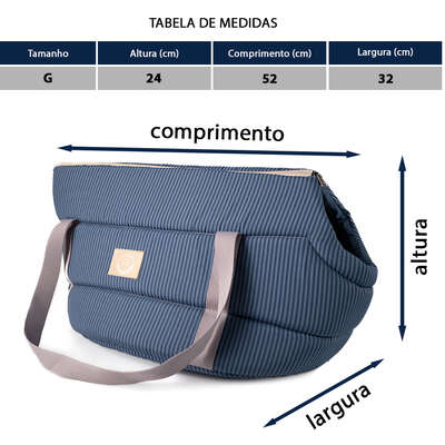 Bolsa de Transporte Aberta Home Fábrica Pet Azul para Cães e Gatos
