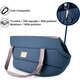 Bolsa de Transporte Aberta Home Fábrica Pet Azul para Cães e Gatos