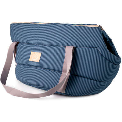 Bolsa de Transporte Aberta Home Fábrica Pet Azul para Cães e Gatos