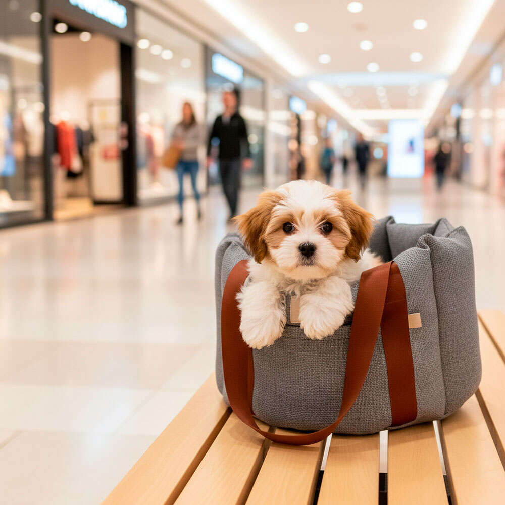 Bolsa de Transporte Gomo Malaga Fábrica Pet Cinza para Cães e Gatos - Tam. Único