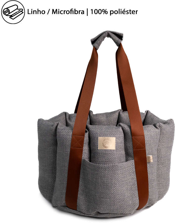 Bolsa de Transporte Gomo Malaga Fábrica Pet Cinza para Cães e Gatos - Tam. Único