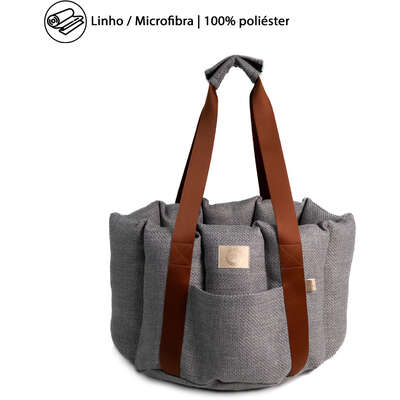 Bolsa de Transporte Gomo Malaga Fábrica Pet Cinza para Cães e Gatos