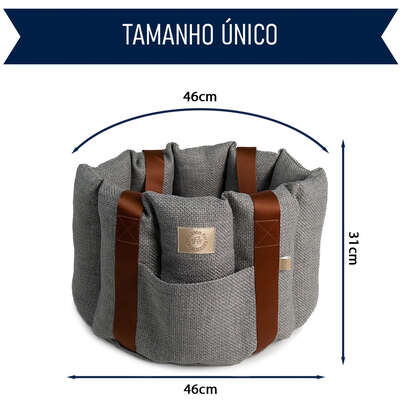 Bolsa de Transporte Gomo Malaga Fábrica Pet Cinza para Cães e Gatos