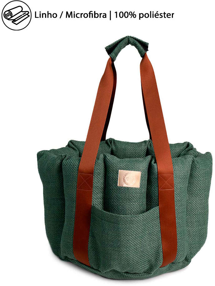 Bolsa de Transporte Gomo Malaga Fábrica Pet Verde para Cães e Gatos - Tam. Único