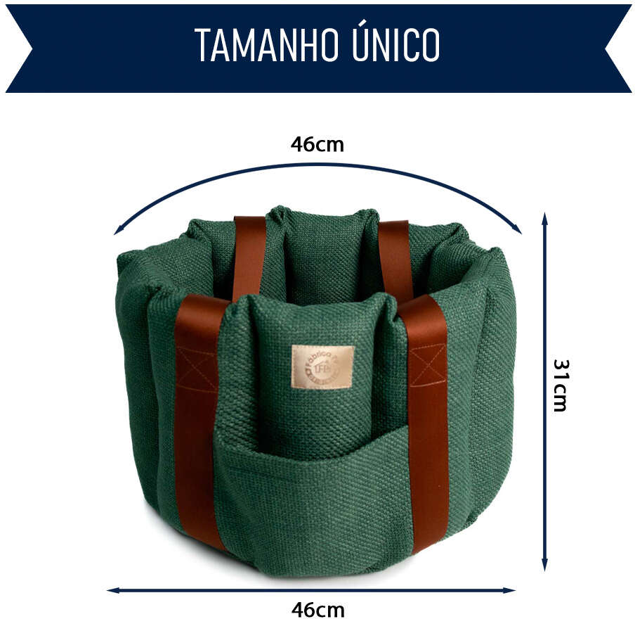 Bolsa de Transporte Gomo Malaga Fábrica Pet Verde para Cães e Gatos - Tam. Único